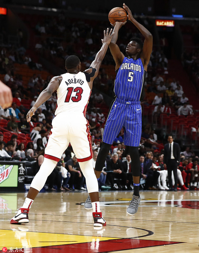 魔术不敌热火，武切维奇替补登场